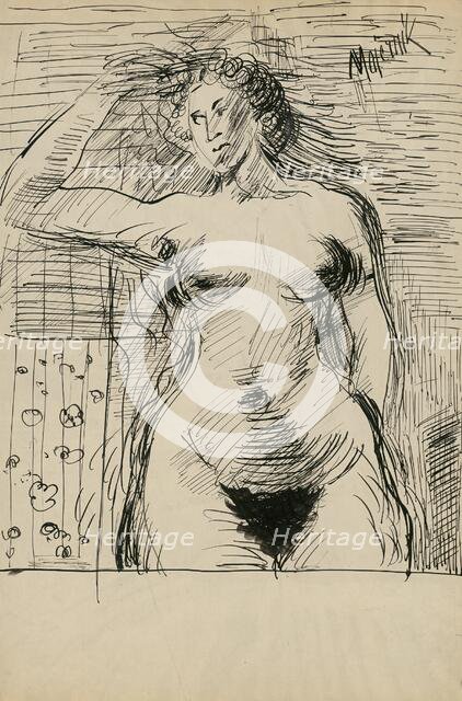 Female nude, 1930-1939. Creator: Cyprian Majernik.