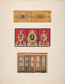 Designs for panels, 19th century. Creators: Jules-Edmond-Charles Lachaise, Eugène-Pierre Gourdet.