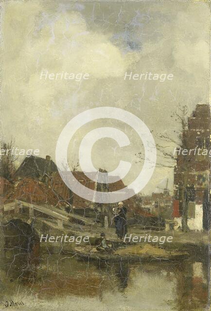 Old neighborhood on the water, 1883. Creator: Jacob Henricus Maris.