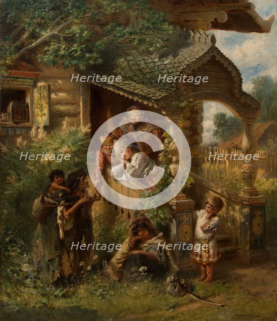 Fortune-telling, 1884. Artist: Makovsky, Konstantin Yegorovich (1839-1915)