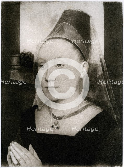 'Barbara Van Vlaenderbergh', wife of Guillaume Moreel, c1480, (1927). Artist: Hans Memling