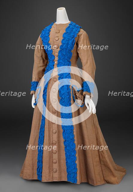 Dress, about 1870. Creator: Unknown.