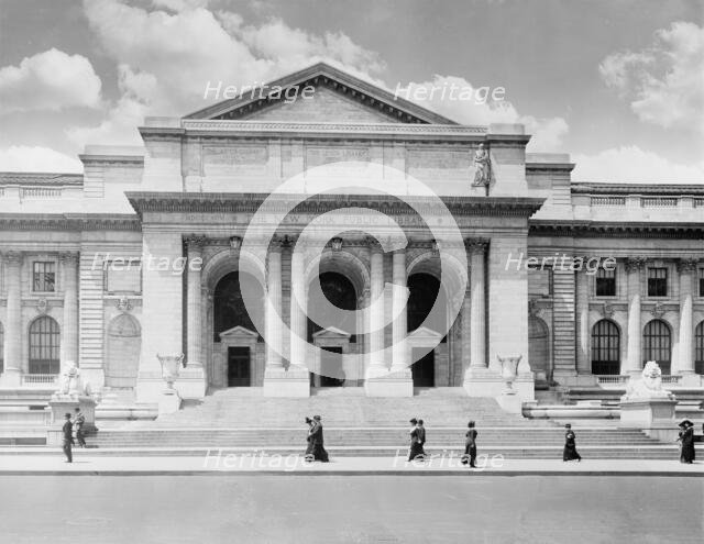 The New York Public Library building, c.between 1910 and 1920. Creator: Unknown.