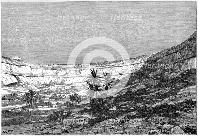 The Kasr-el-jebel Cirque, Syria, c1890. Artist: Charles Barbant