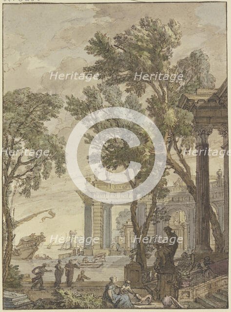 Antique seaport. Creator: Isaac de Moucheron.