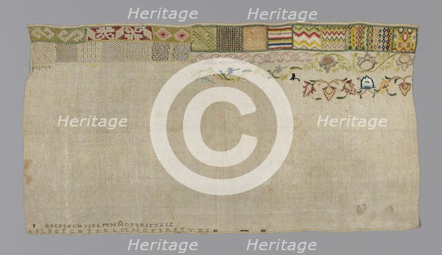 Sampler, Spain, 19th century. Creator: Unknown.