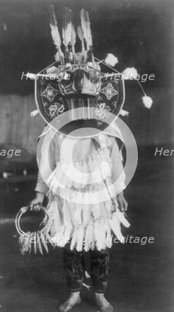 Masked dancer-Cowichan, c1913. Creator: Edward Sheriff Curtis.