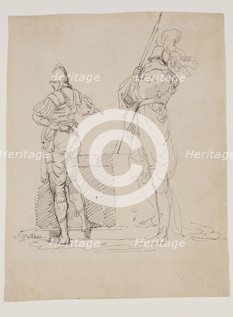 Two Soldiers, between 1770 and 1785. Creator: Circle of John Hamilton Mortimer.