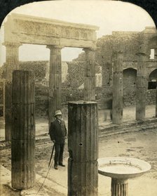 'Triangular Forum, Ruins of Pompeii', Italy, c1909.  Creator: George Rose.