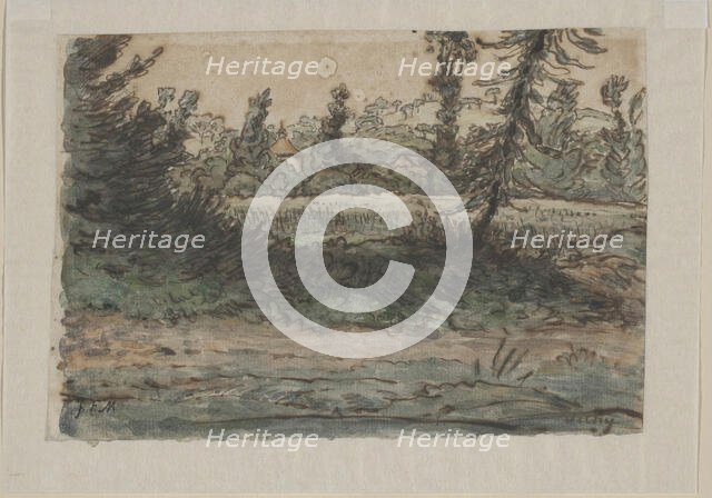 Near Vichy, 1866/67. Creator: Jean Francois Millet.