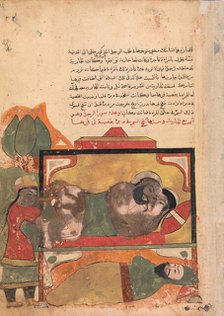 The Ascetic Witnesses the Woman Trying to Poison the Lover, Folio from a Kalila..., 18th century. Creator: Unknown.