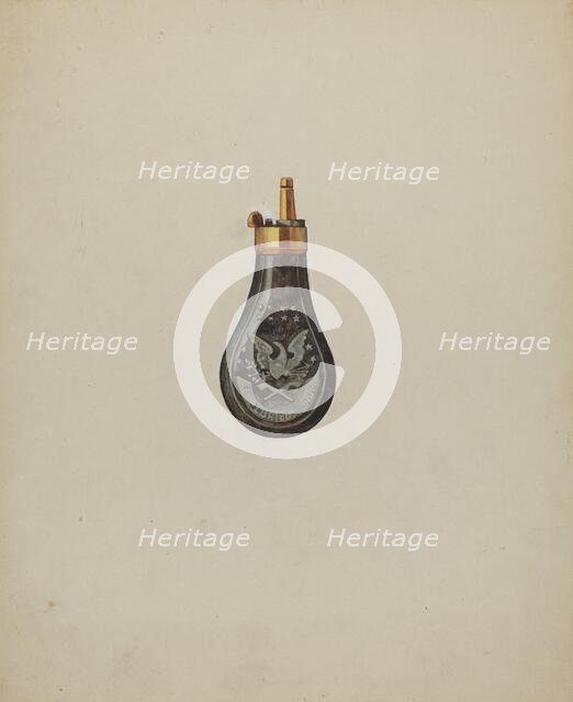 Powder Horn, c. 1936. Creator: Samuel O. Klein.