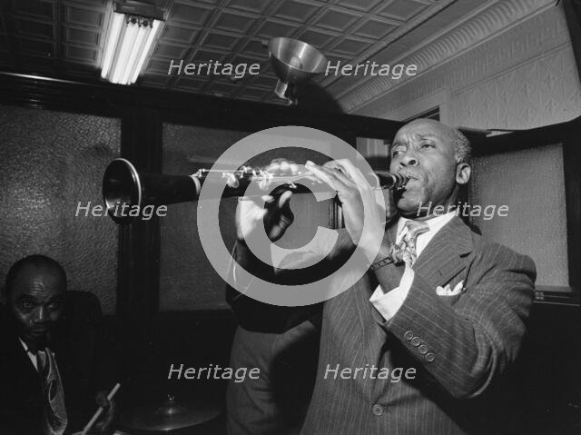 Portrait of Fess Williams and Freddie Moore...Gottlieb's office party, Jamaica, Queens, NY, ca. 1948 Creator: William Paul Gottlieb.