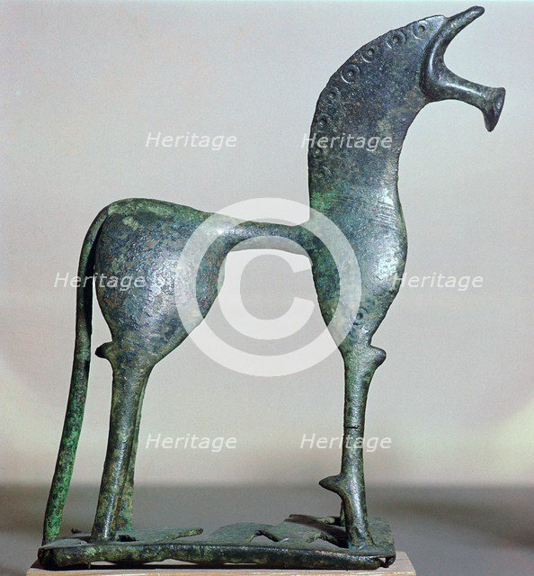 Archaic bronze figure of a horse, 6th century BC. Artist: Unknown