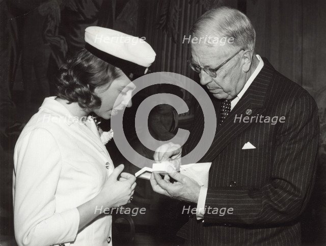 Princess Christina of Sweden celebrates passing her A-levels, 1963. Artist: Unknown