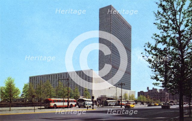 United Nations Building, New York City, New York, USA, 1961. Artist: Unknown