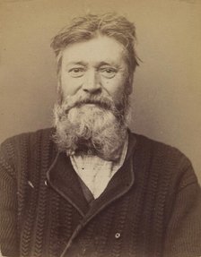 Bligny. André, Eugène. 58 ans, né à Vincennes. Serrurier. Anarchiste. Fiché le 2/3/94., 1894. Creator: Alphonse Bertillon.