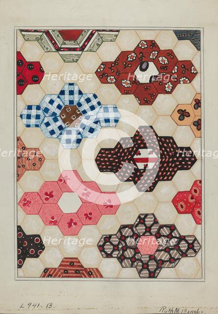 Quilt (1 Section), c. 1936. Creator: Ruth M Barnes.