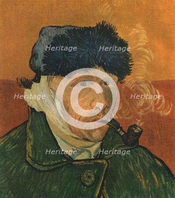 'Self-Portrait with Bandaged Ear and Pipe', February 1889', (1947).  Creator: Vincent van Gogh.