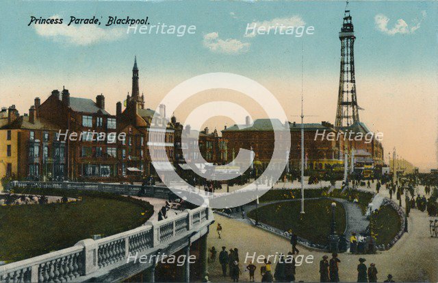 Princess Parade, Blackpool, c1915. Artist: Unknown.