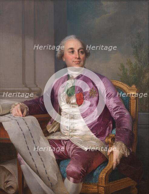 Portrait of Charles-Claude Flahaut de la Billarderie comte d'Angiviller (1730-1809), 1780-1789. Creator: Joseph Siffred Duplessis.