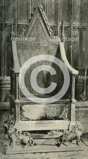 'The Coronation Chair, Containing the Ancient Stone', 1902. Creator: Unknown.