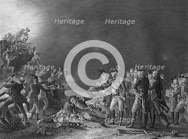 'The Sortie Made by the Garrison of Gibraltar', 27 November 1781 (c1857).Artist: J Rogers