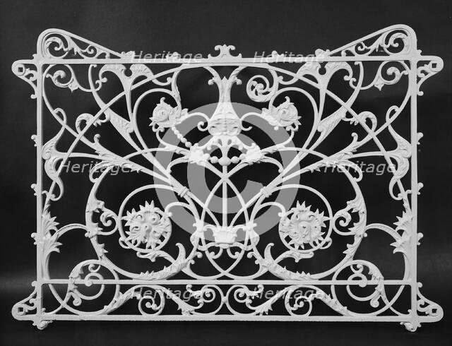 Section of Balcony Railing, Mecca Apartment Building, Chicago, Illinois, 1891/92. Creator: Edbrooke & Burnham.
