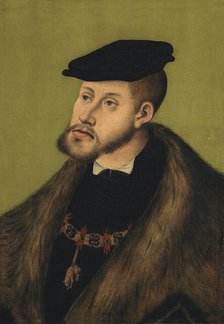 Portrait of the Emperor Charles V, 1533. Creator: Lucas Cranach the Elder.