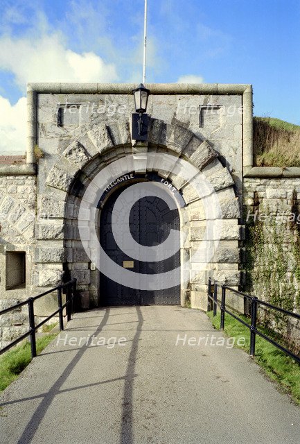 Entrance gatehouse to Tregantle Fort, Antony, Cornwall, 2000. Artist: JO Davies