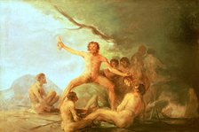 'Cannibals savouring human remains', 1800-1808.  Artist: Francisco Goya