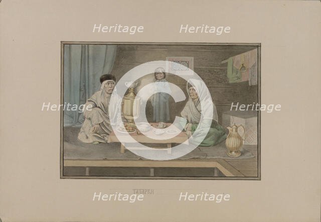 Tatar women , 1862. Creator: Znamensky, Mikhail Stepanovich (1833-1892).