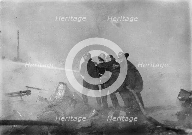 Fire at The Dc Baseball Park (Knows As National Park or Boundary Field), Washington, D.C., Mar 1911. Creator: Harris & Ewing.