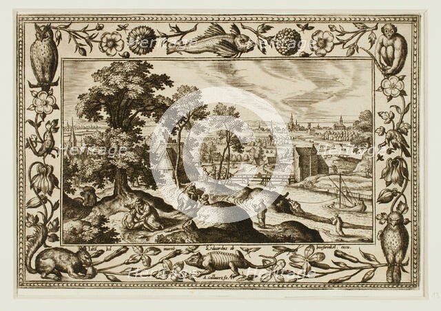 The Parable of the Good Samaritan, from Landscapes with Old and New Testament Scenes and..., 1584. Creator: Adriaen Collaert.