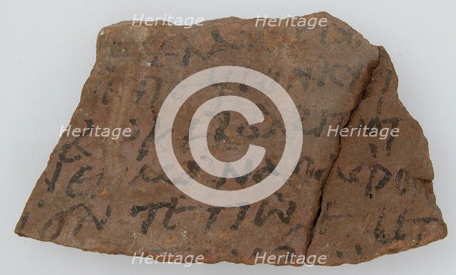 Ostrakon, Coptic, 600. Creator: Unknown.
