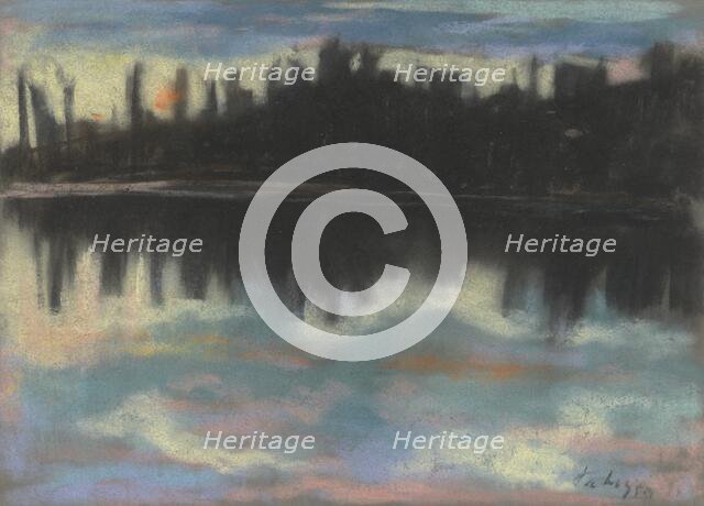 Dark Embankment, 1928-1930. Creator: Zolo Palugyay.