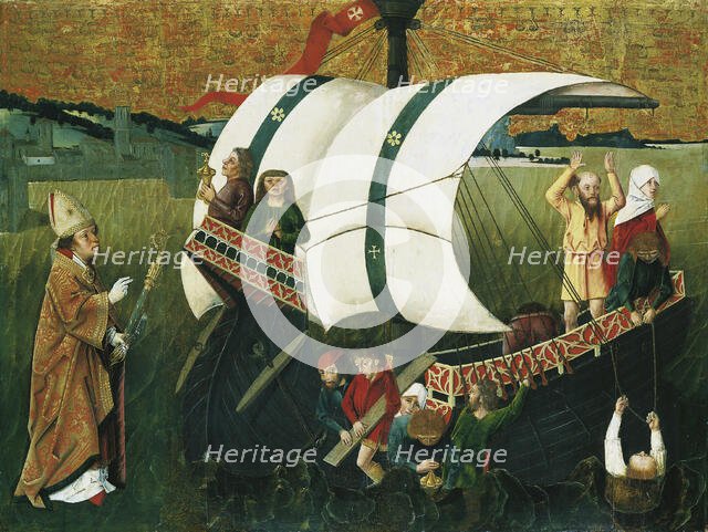 Scene from the Legend of a Bishop Saint, c1480. Creator: Unknown.