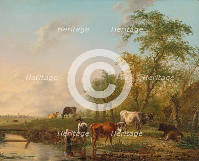 Landscape with Cattle, 1804. Creator: Jan Kobell II.