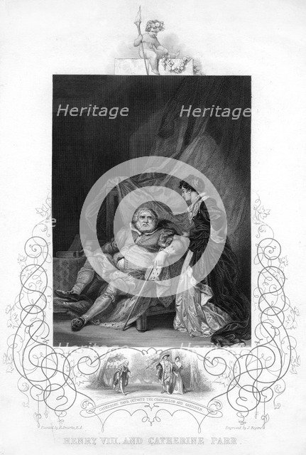 Henry VIII and Catherine Parr, (19th century). Artist: J Rogers