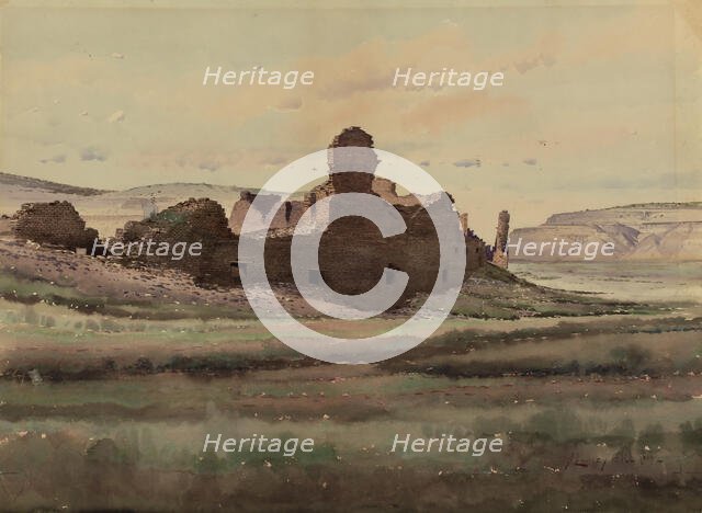 Pueblo Bonito Ruin, Chaco Canyon, New Mexico, 1888. Creator: De Lancey Gill.
