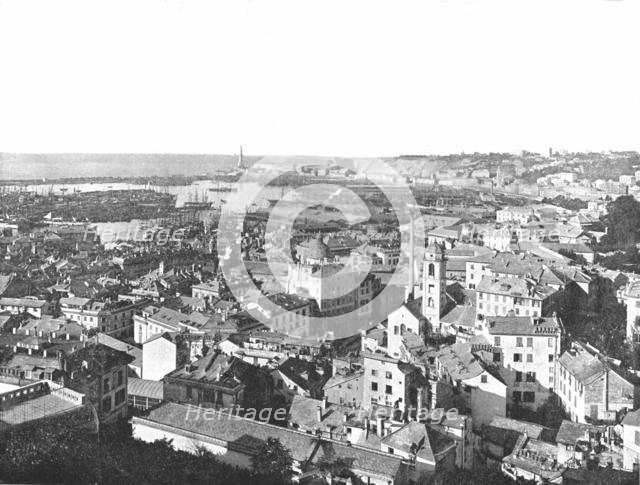 General view of the city of Genoa, Italy, 1895.  Creator: W & S Ltd.