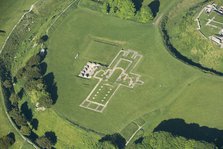 Remains of cathedral at Old Sarum, near Salisbury, Wiltshire, 2017. Creator: Damian Grady.