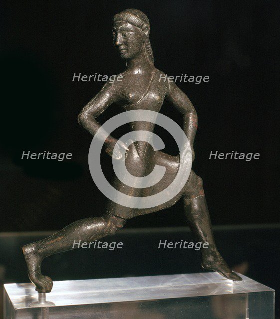 Greek bronze of a girl runner, 6th century BC. Artist: Unknown