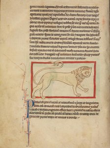 A Pard; Northumberland Bestiary, about 1250-1260. Creator: Unknown.