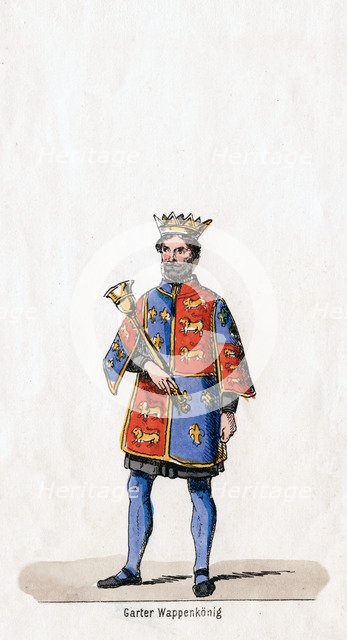 Costume design for Shakespeare's play, Henry VIII, 19th century. Artist: Unknown