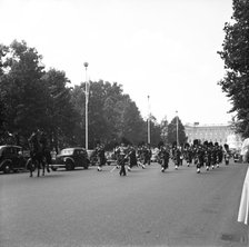 Guards on the march, London, c1955. Creator: Arthur Charles Kirby Ware.