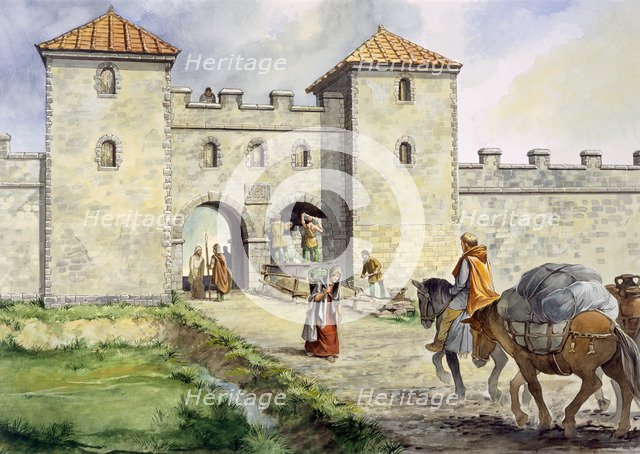 Birdoswald Roman Fort, c3rd century, (c1990-2010). Artist: Philip Corke.