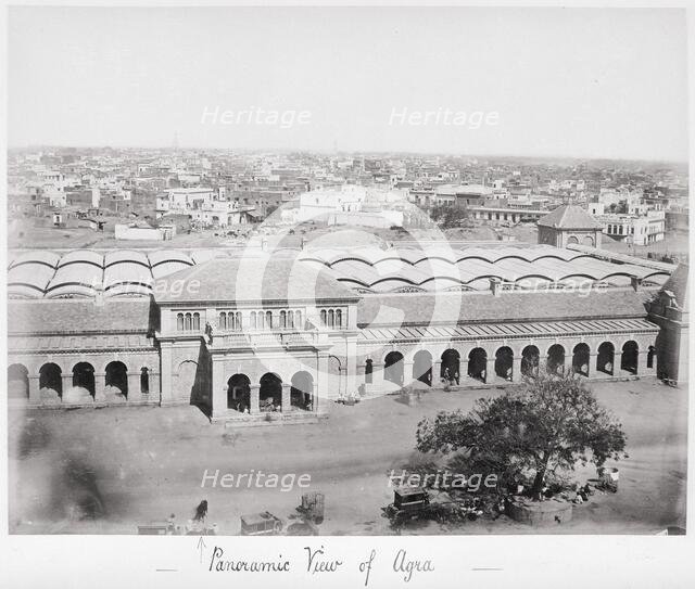 Panoramic View of Agra, Late 1860s. Creator: Samuel Bourne.