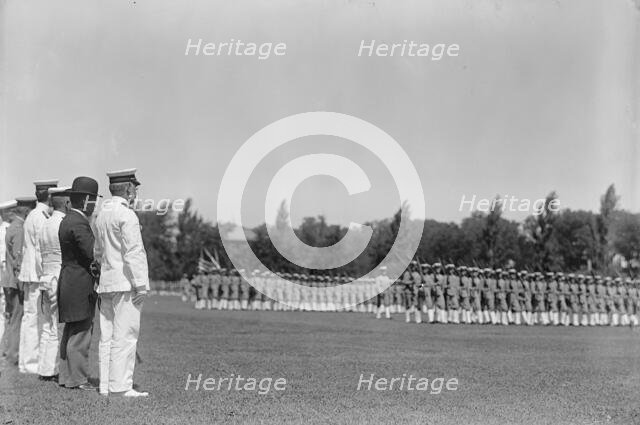 Viscount Ishii Kikujiro, Head of Japanese Mision [sic] To U.S., at Annapolis..., 1917. Creator: Harris & Ewing.