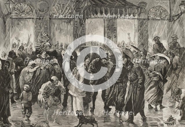 Carnival: leaving a masquerade ball, 1878. Creator: Tomás Carlos Capuz.